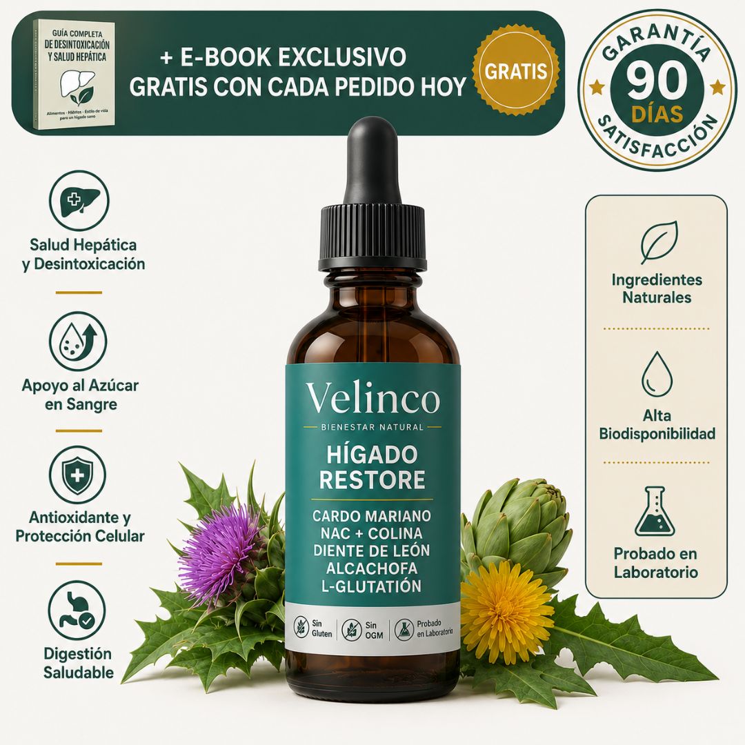 Velinco - Gotas de Soporte Hepático Completo